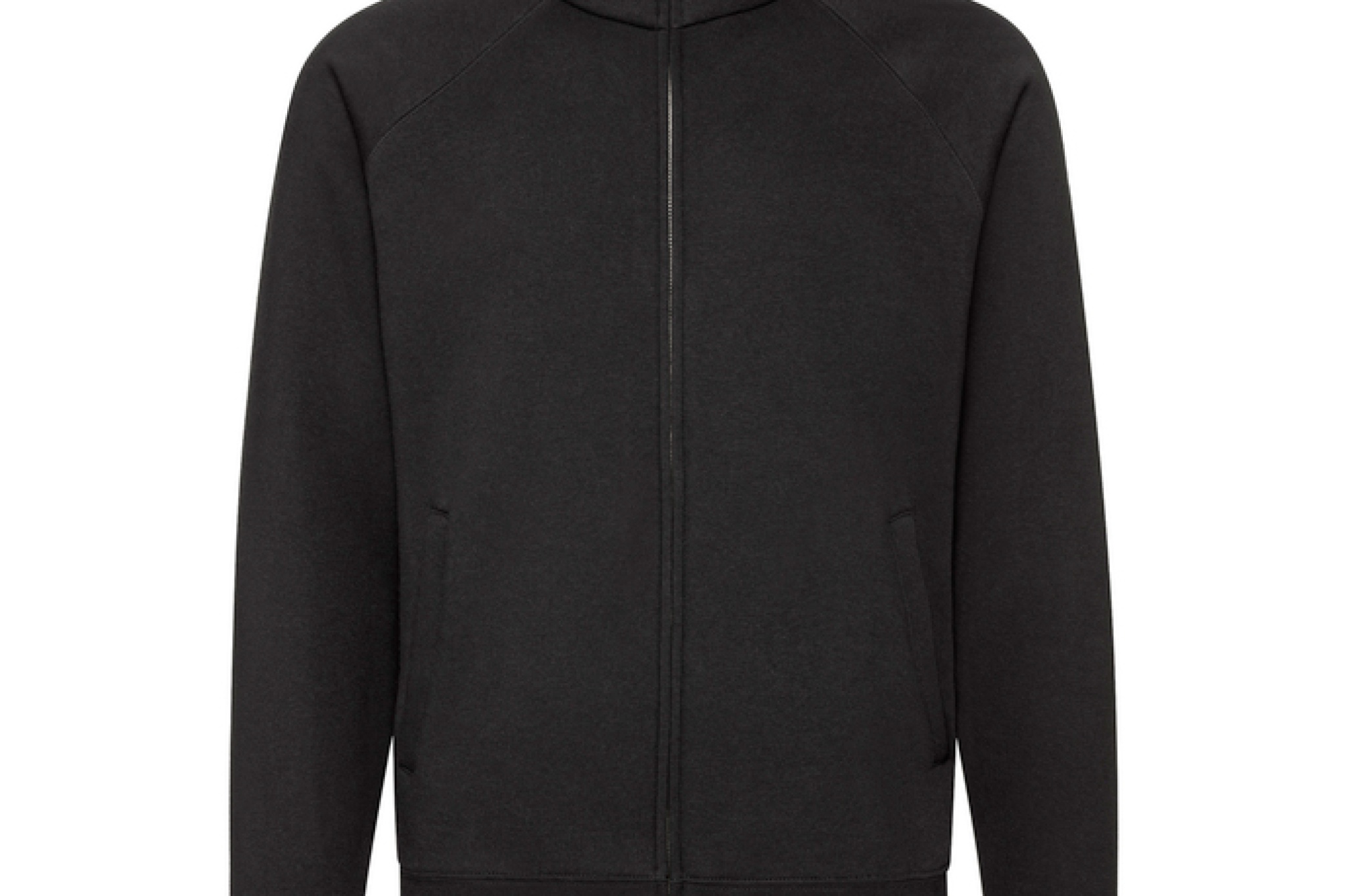Felpa jacket uomo, due tasche anteriori, fascia in vita 
