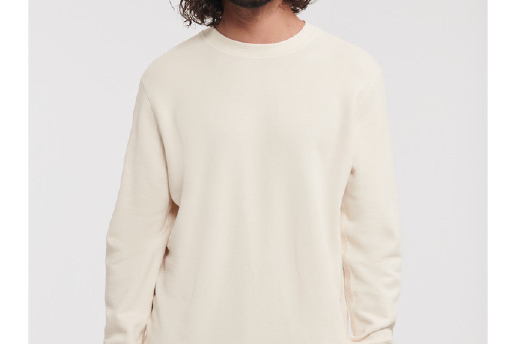 Felpa uomo girocollo Pure Organic, taglio contemporaneo e design moderno