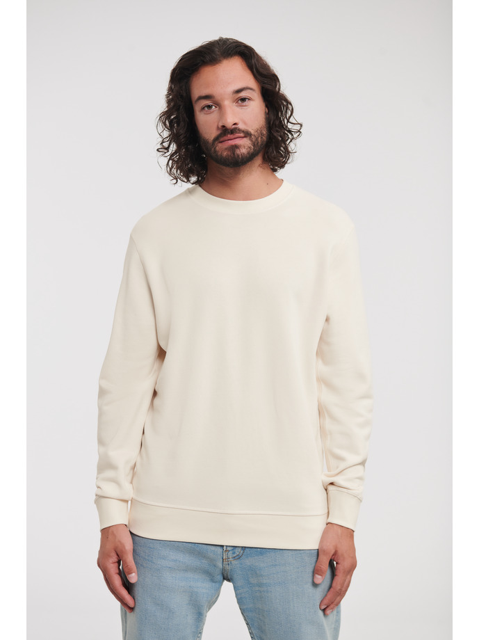 Felpa uomo girocollo Pure Organic, taglio contemporaneo e design moderno