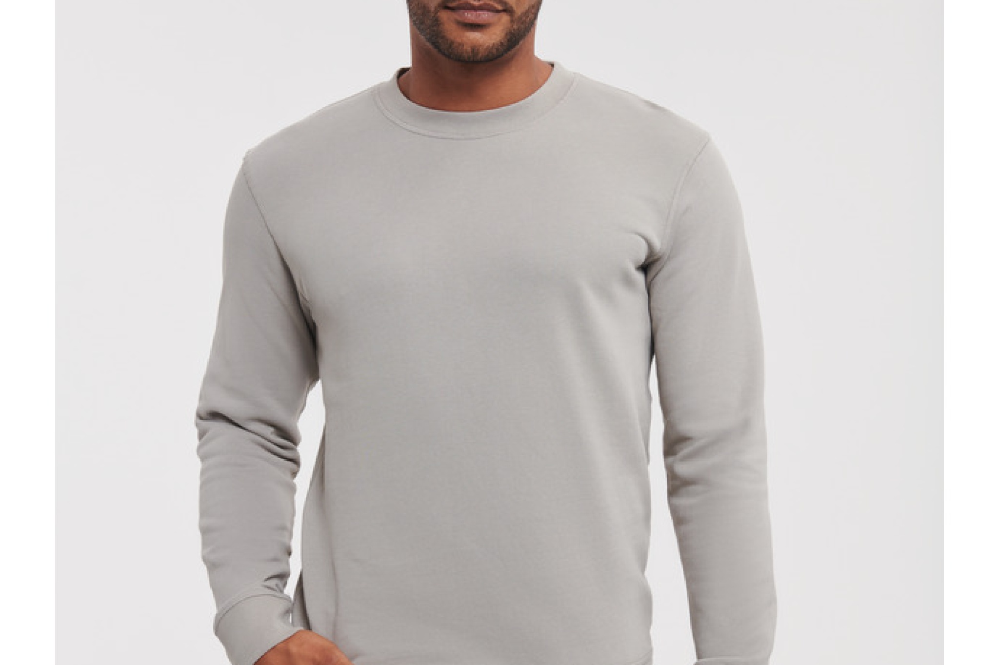 Felpa uomo girocollo Pure Organic, taglio contemporaneo e design moderno
