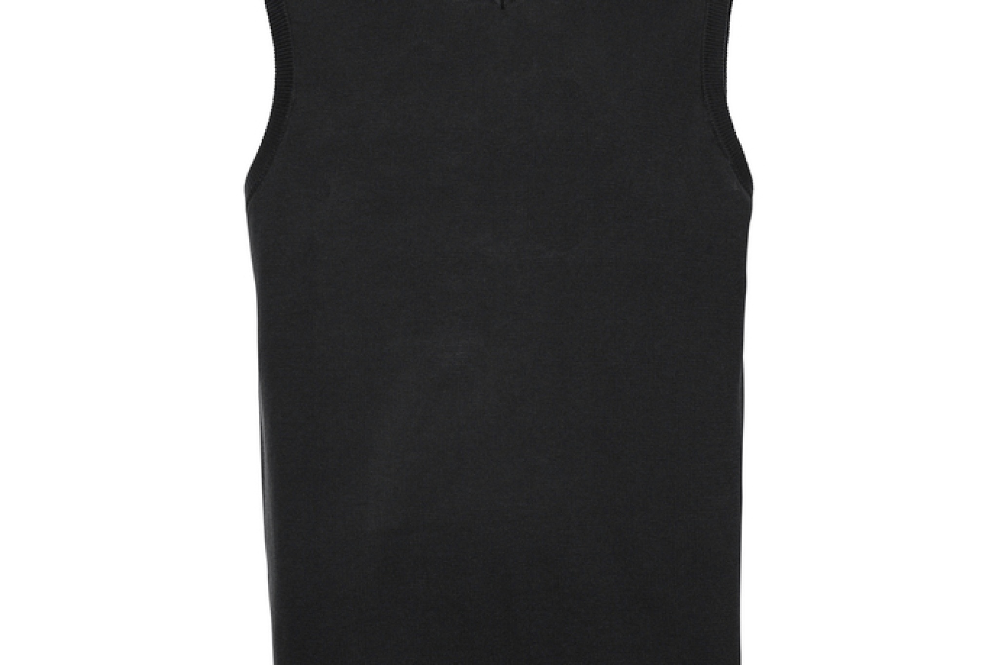 Gilet con Scollo a V Unisex, taglio classico, giromanica aderente. 