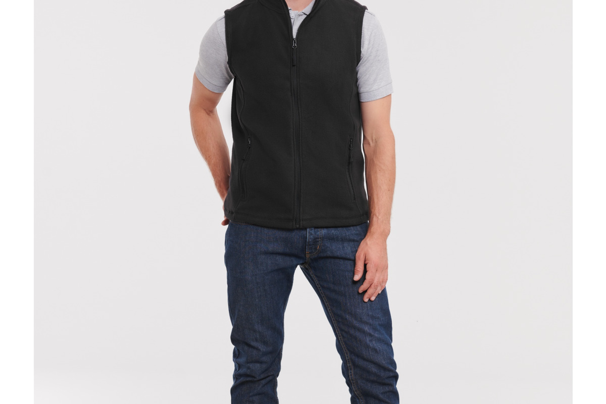 Gilet Pile Outdoor Uomo,Tasche laterali con zip reversibili e rivestimento interno in maglina