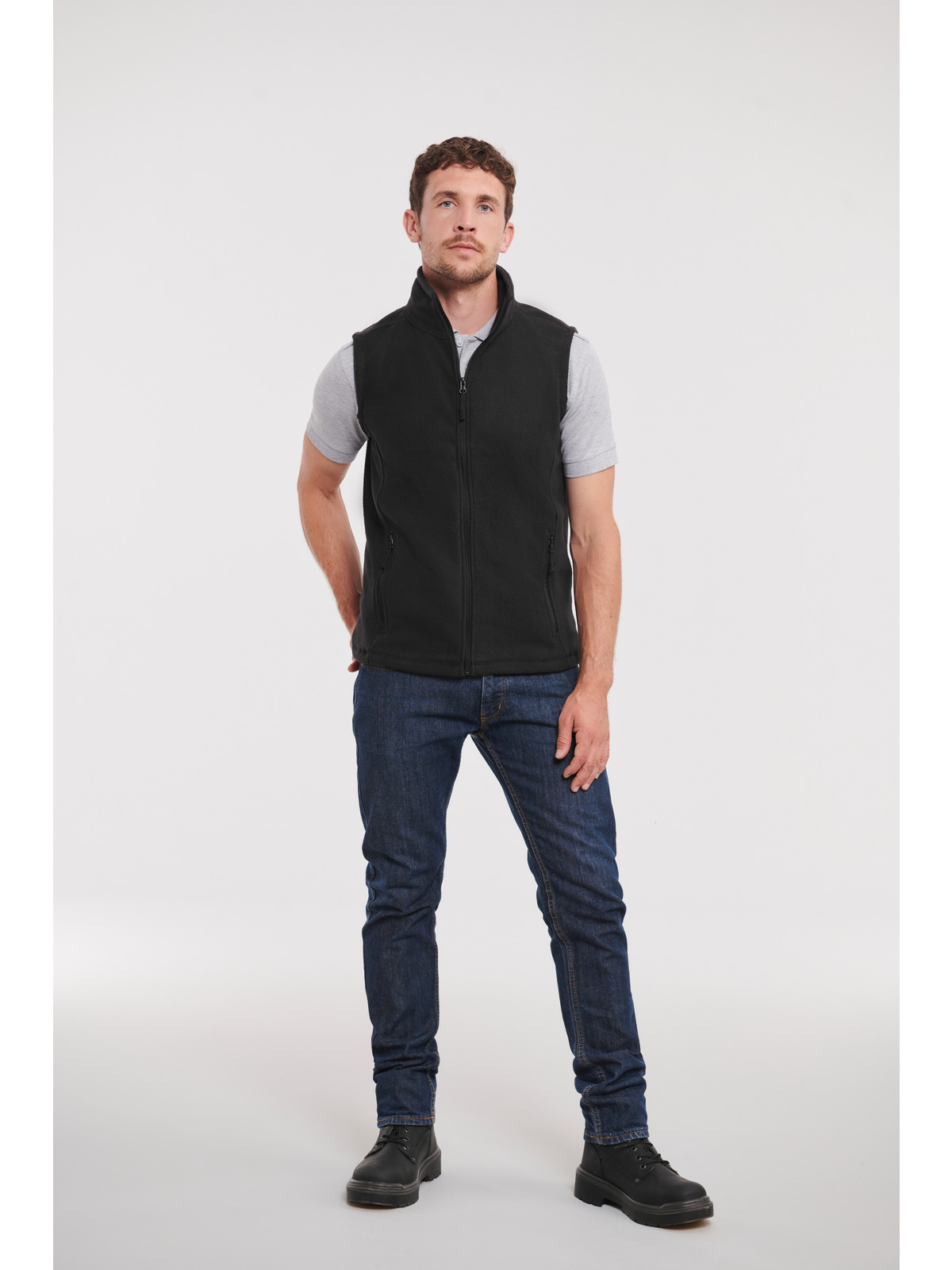 Gilet Pile Outdoor Uomo,Tasche laterali con zip reversibili e rivestimento interno in maglina