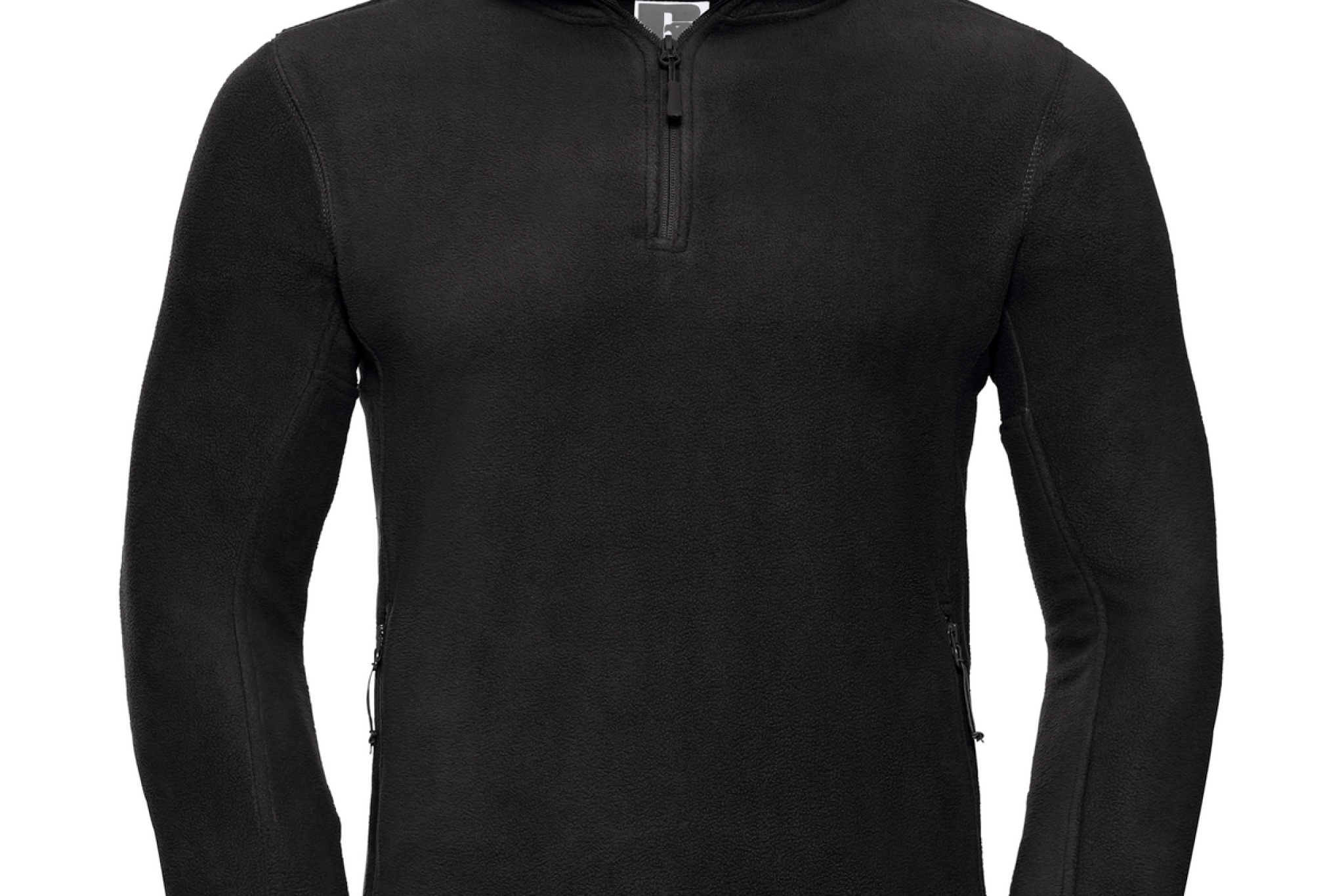 Pile uomo Outdoor mezza zip, Tasche laterali con zip reversibili e rivestimento interno in maglina