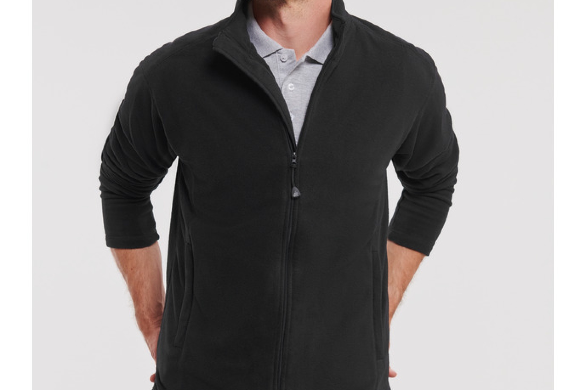 Micropile con zip Uomo, Colletto alto con protezione per la zip