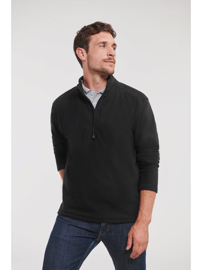 Micropile mezza zip Uomo, Colletto alto con protezione per la zip