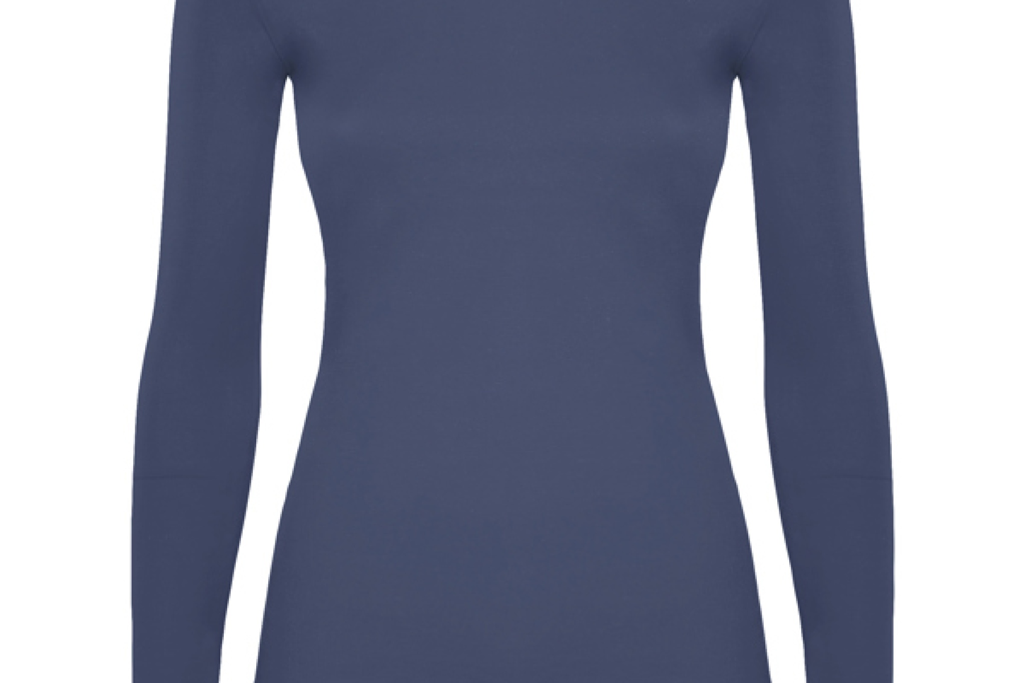 T-shirt semi-aderente, manica lunga e colletto sottile