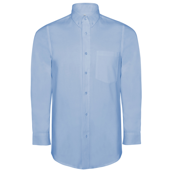 Camicia da uomo con taschino sul petto a sinistra. Collo tipo smoking