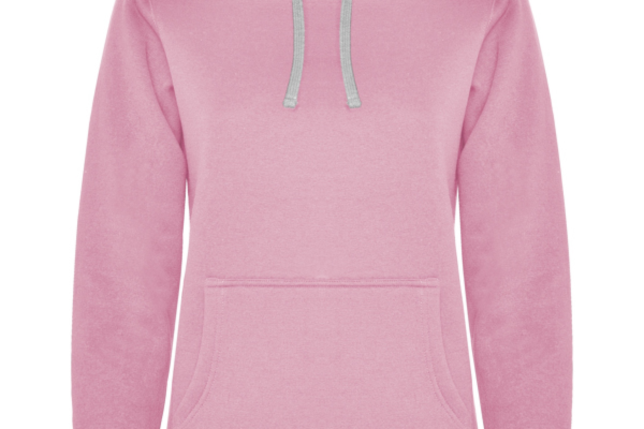 Felpa slim fit dal taglio femminile con cappuccio bicolore in doppio tessuto, con coulisse regolabile